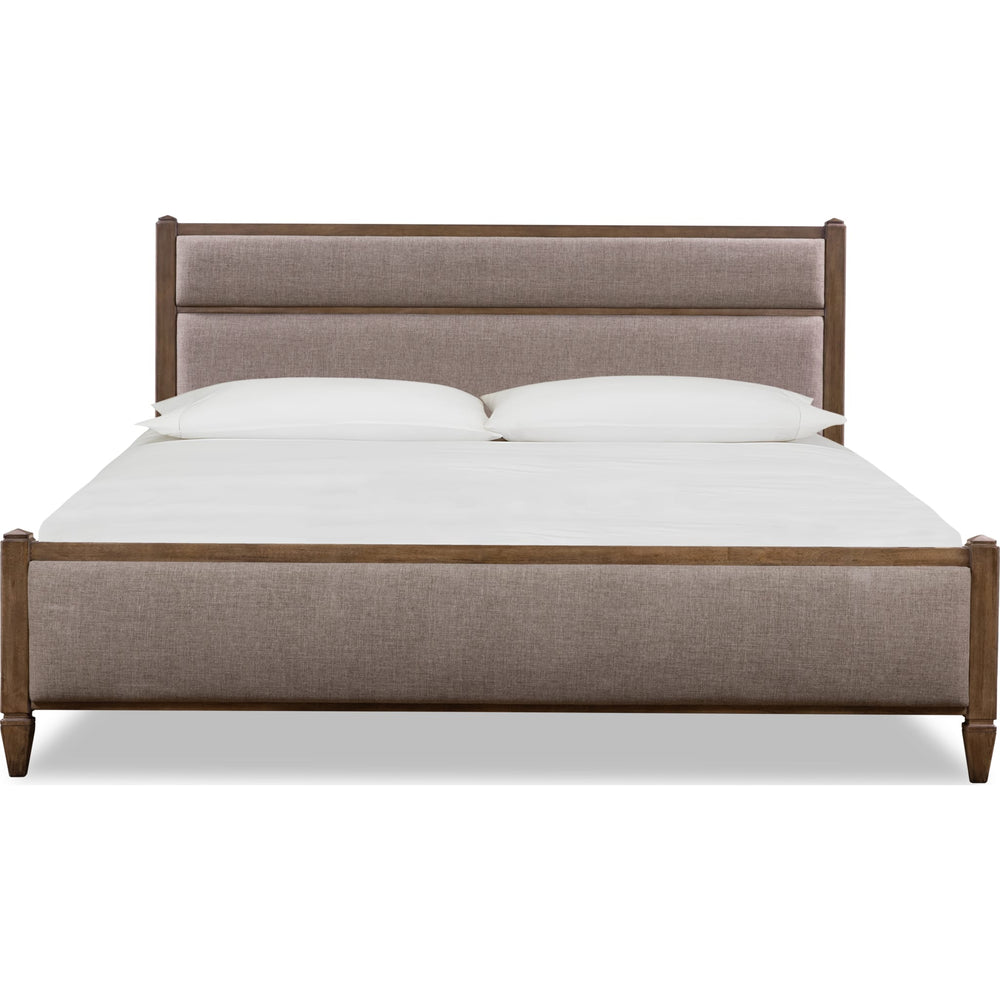 Ascott Queen Upholstered Panel Bed in Pecan Pie