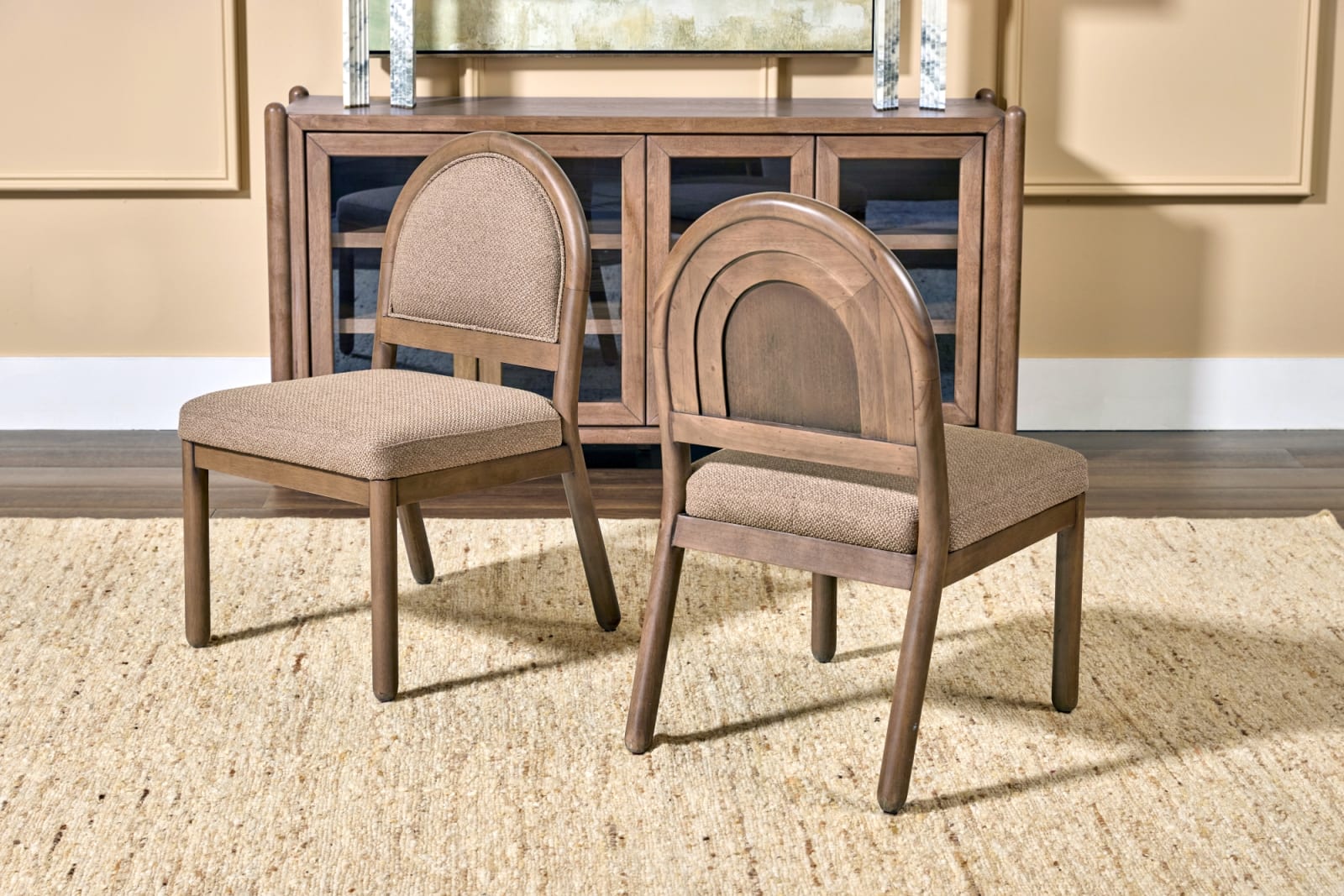 Astor Arc Bk Chair - Wt Bd/Clt