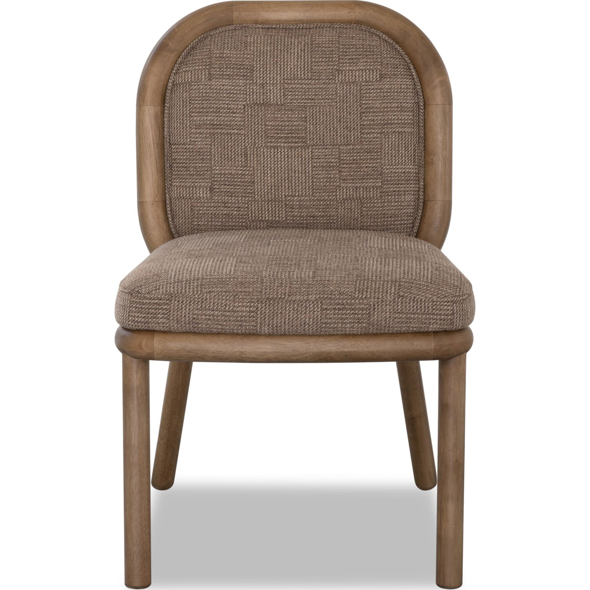 Astor Upholstered Round Back Dining Chair in Claystone and Sports Coat