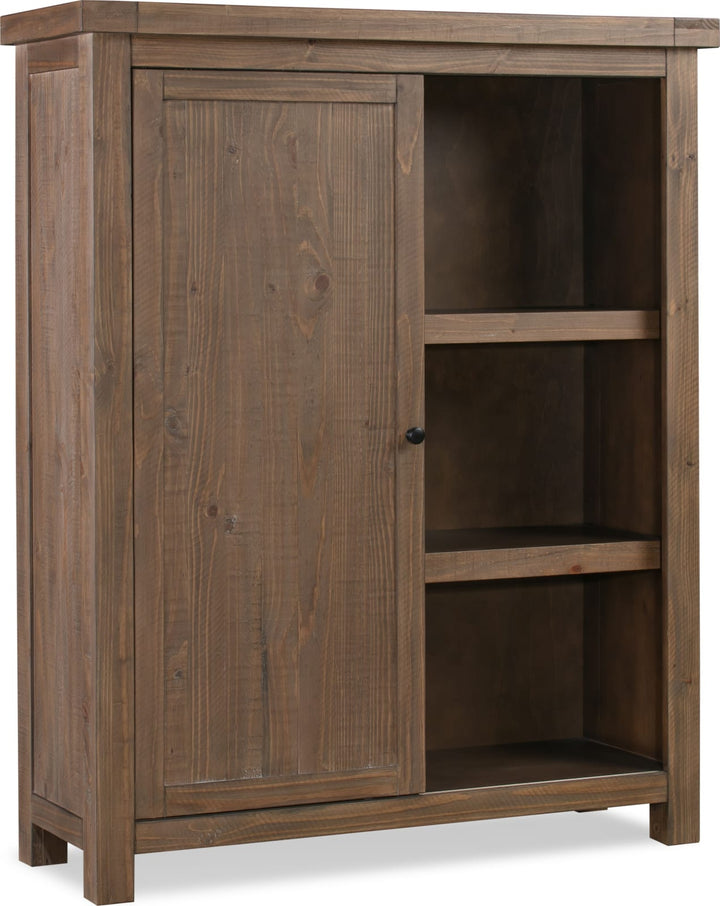 Autumn Sliding Door Bookcase in Flint Oak – view 4