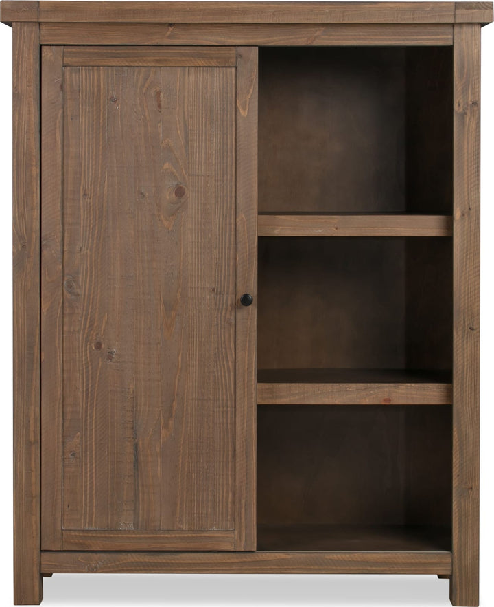 Autumn Sliding Door Bookcase in Flint Oak – view 6
