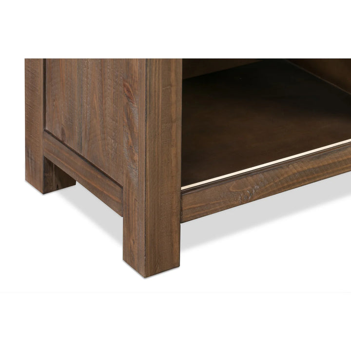 Autumn Sliding Door Bookcase in Flint Oak