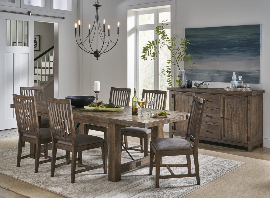 Autumn Solid Wood Extending Dining Table in Flint Oak – view 2