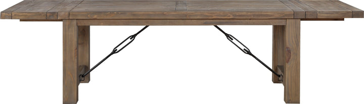 Autumn Solid Wood Extending Dining Table in Flint Oak – view 5