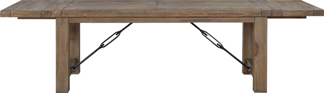 Autumn Solid Wood Extending Dining Table in Flint Oak – view 5