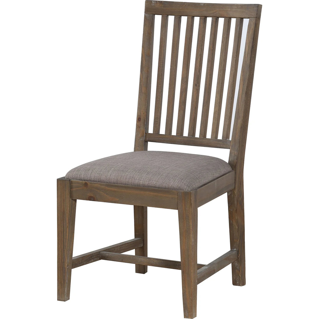 Autumn Solid Wood Upholstered Dining Chair in Flint Oak