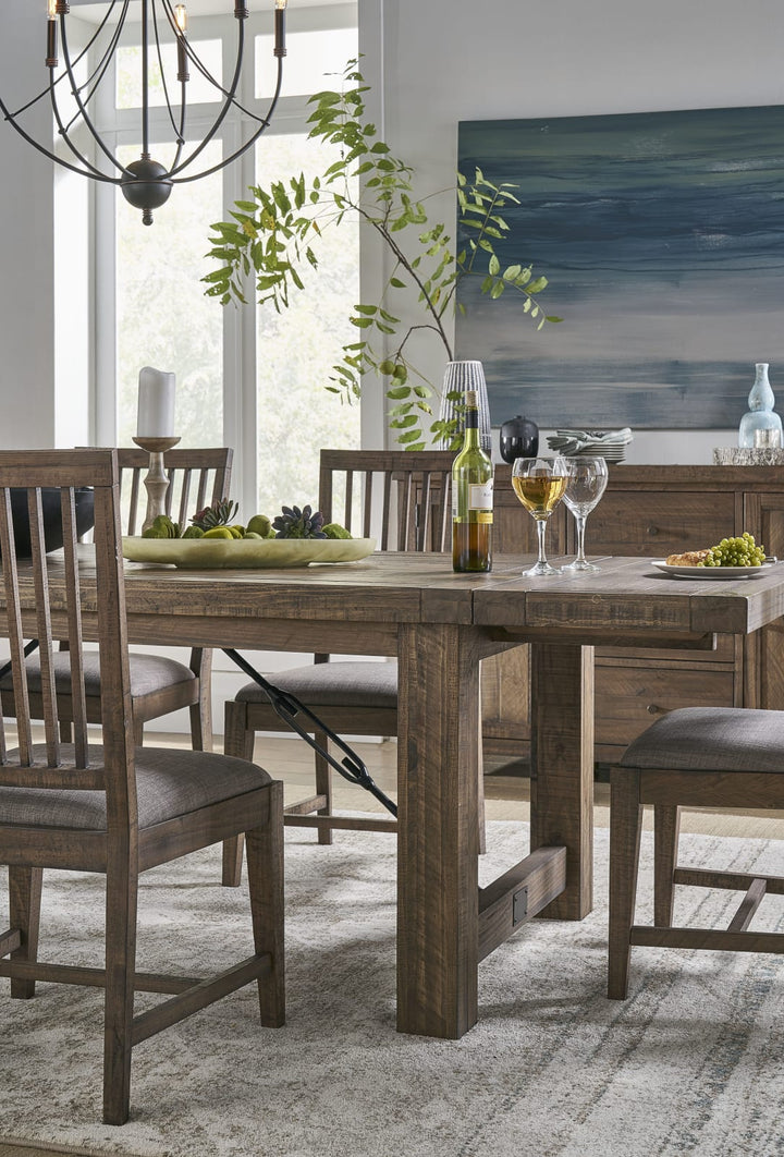 Autumn Solid Wood Upholstered Dining Chair in Flint Oak – view 2