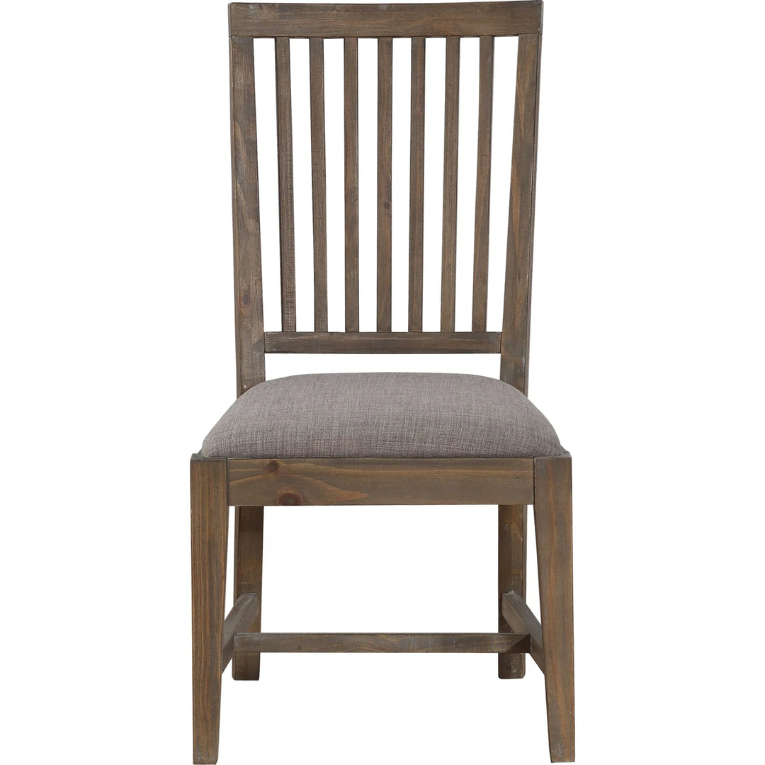 Autumn Solid Wood Upholstered Dining Chair in Flint Oak
