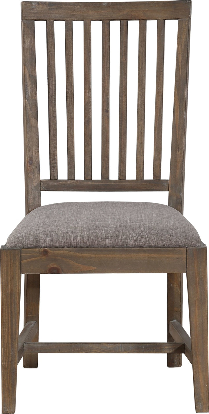 Autumn Solid Wood Upholstered Dining Chair in Flint Oak – view 4