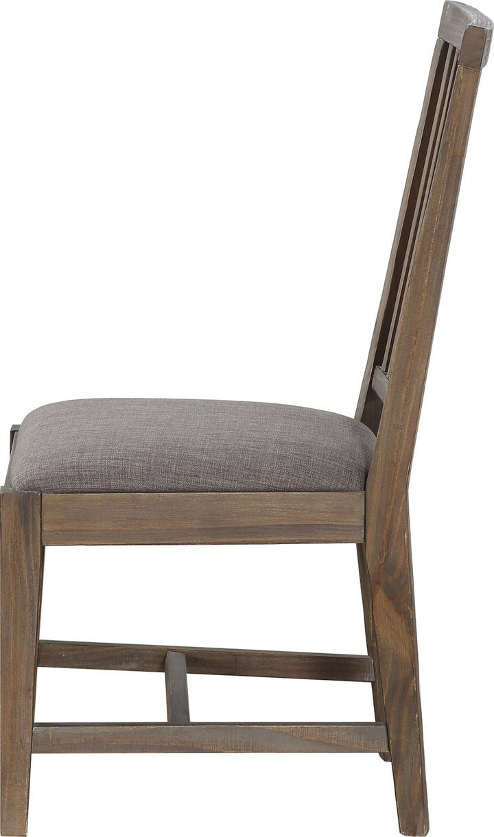 Autumn Solid Wood Upholstered Dining Chair in Flint Oak – view 5