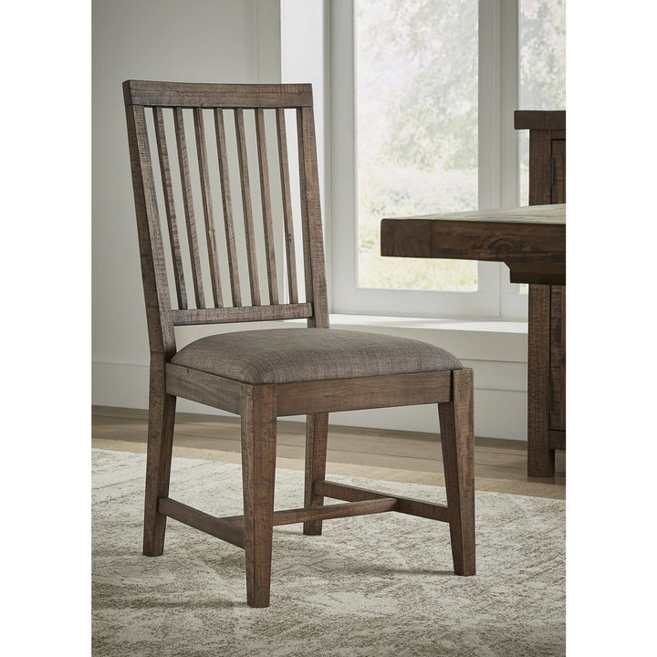 Autumn Solid Wood Upholstered Dining Chair in Flint Oak
