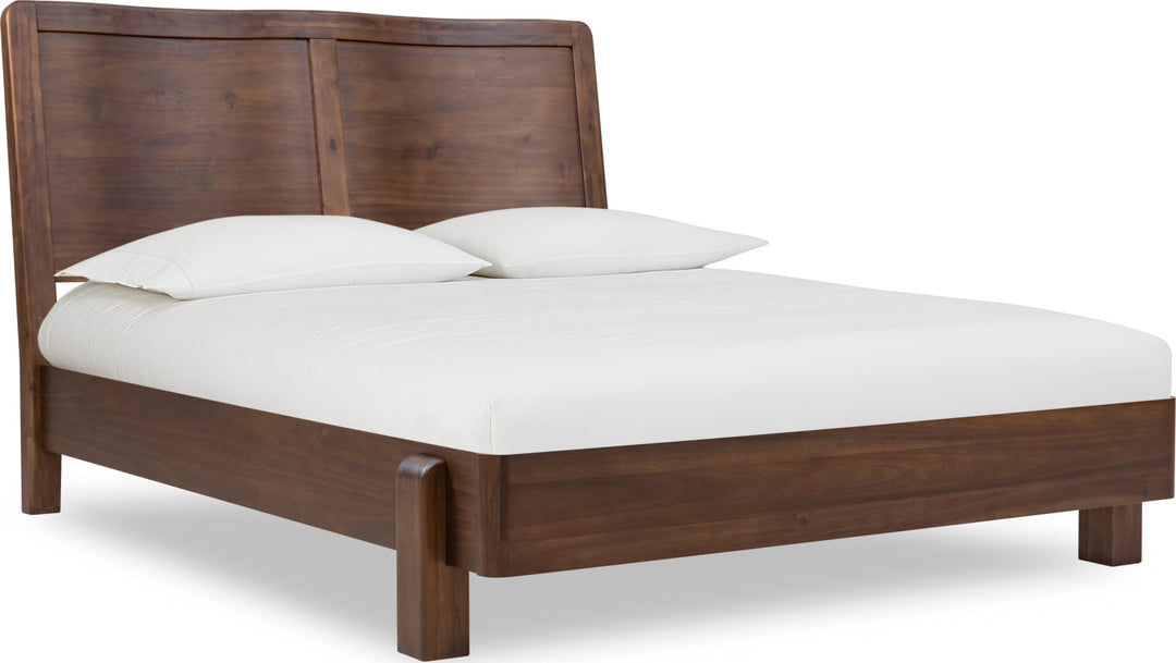 Basi Crvd King Bed - Brn Spice – view 2