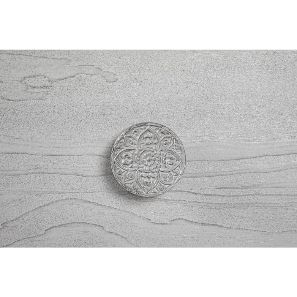 Boho Chic Nighstand in Washed White, alternate view