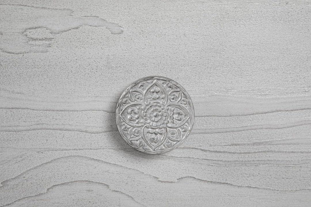 Boho Chic Nighstand in Washed White – view 5