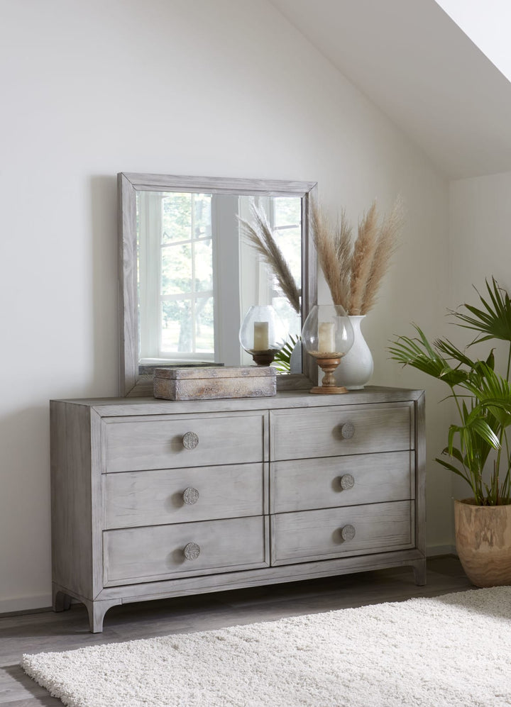 Boho Chic Plain Mirror in Washed White – view 2