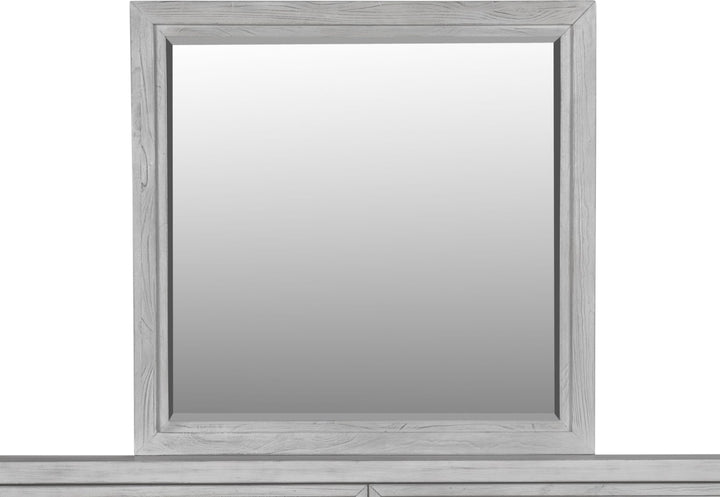 Boho Chic Plain Mirror in Washed White – view 5