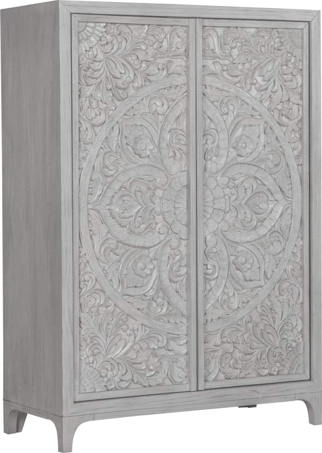 Boho Chic Wardrobe Chest in Washed White (2024) – view 3