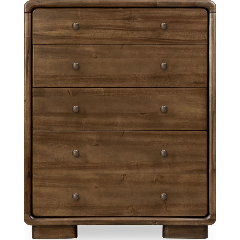 Boka Five Drawer Acacia Wood Chest in Impala, alternate view