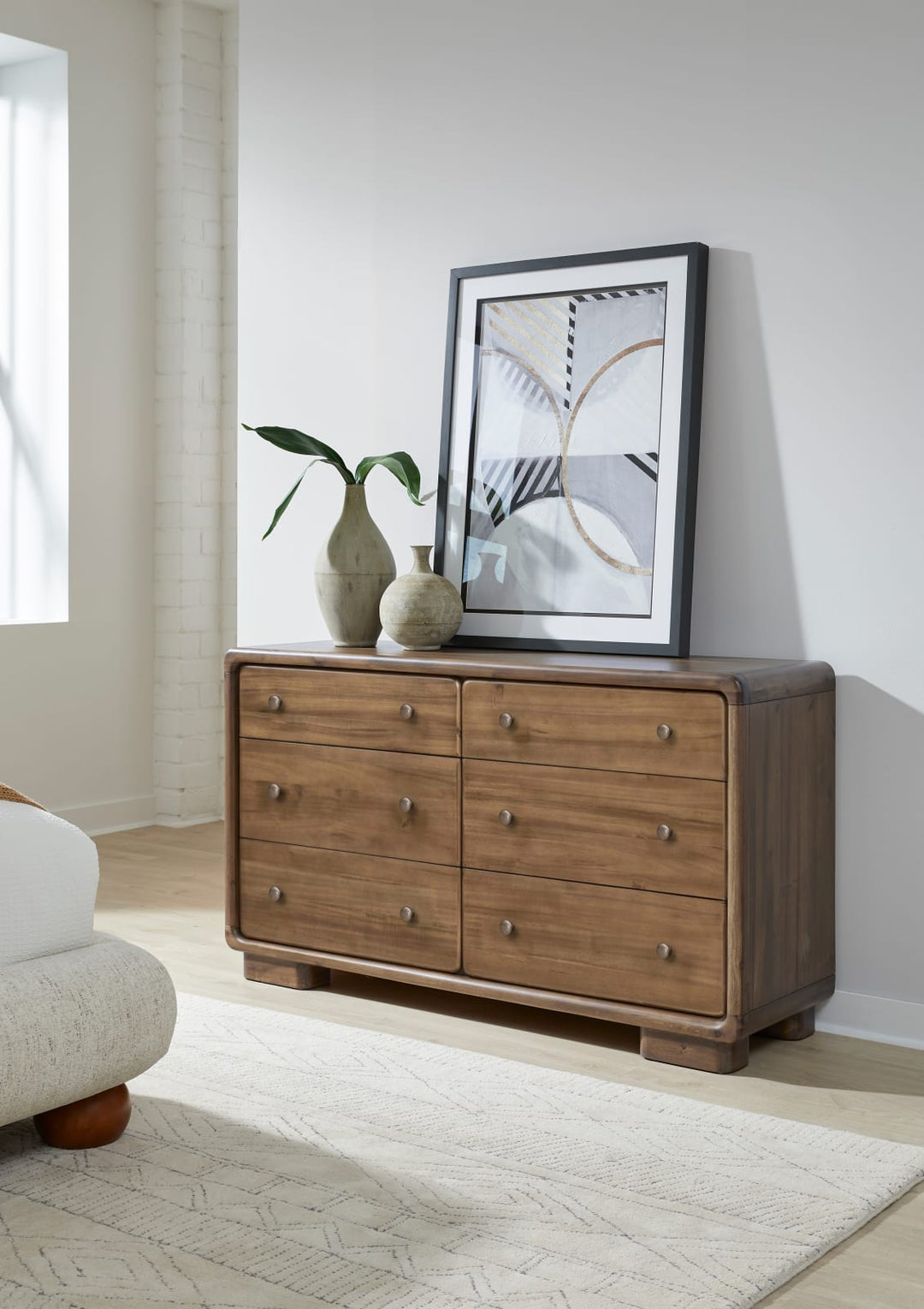 Boka Six Drawer Acacia Wood Dresser in Impala