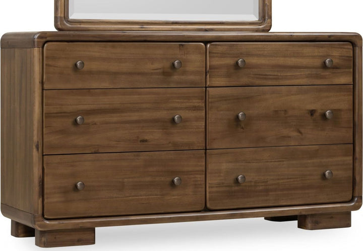 Boka Six Drawer Acacia Wood Dresser in Impala – view 4