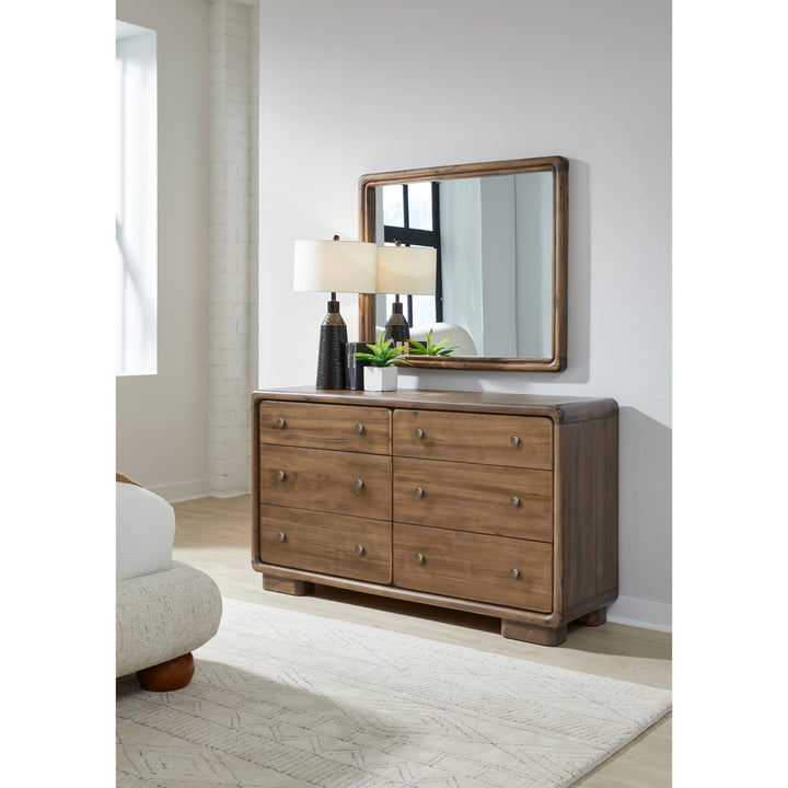 Boka Six Drawer Acacia Wood Dresser in Impala