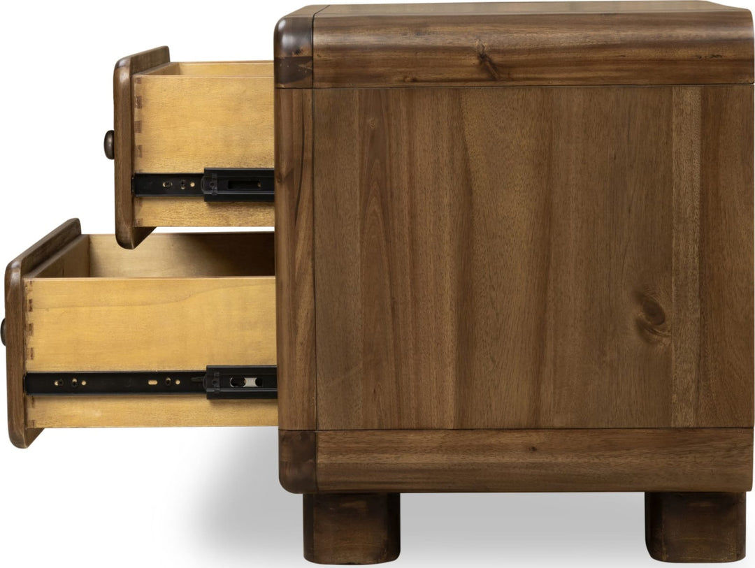 Boka Two Drawer Acacia Wood Nightstand in Impala – view 5
