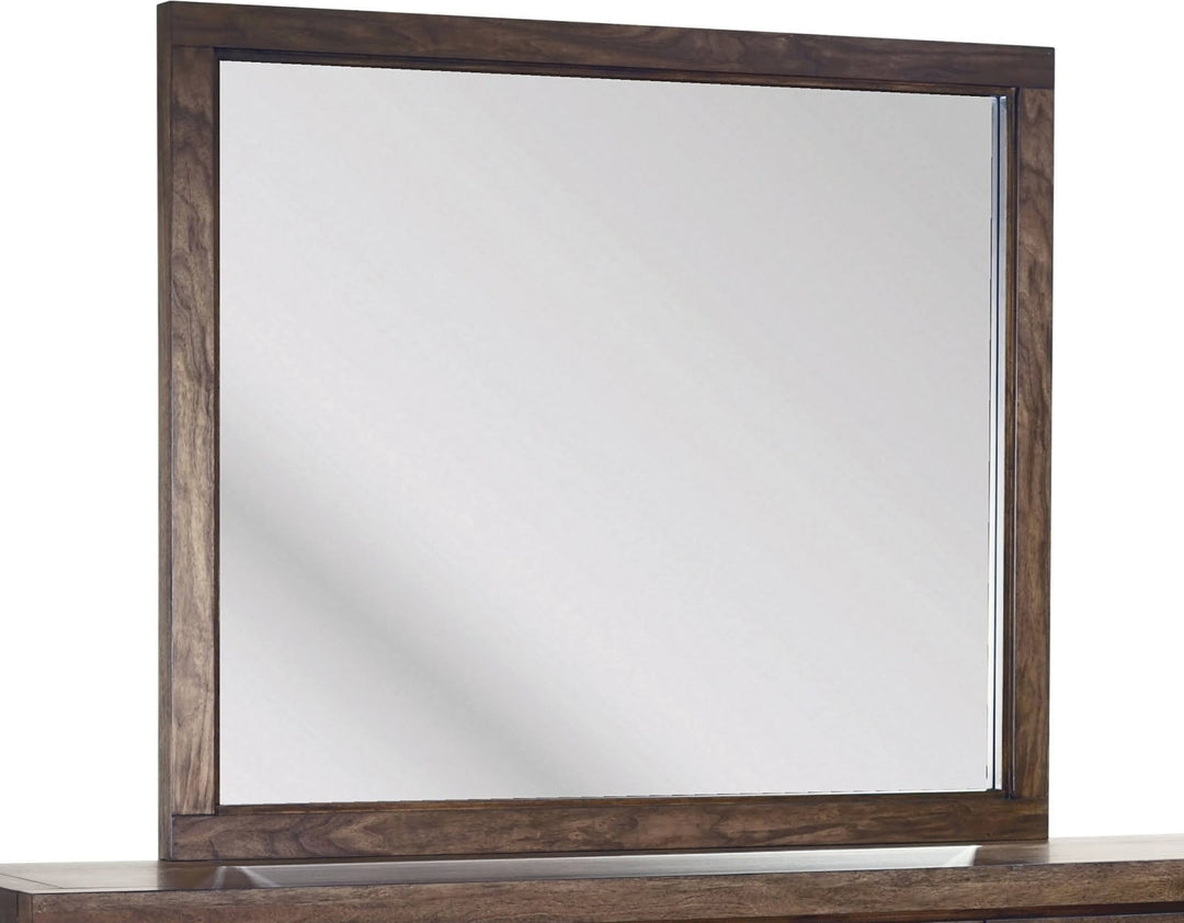 Boracay Beveled Glass Landscape Mirror in Wild Oats Brown – view 3