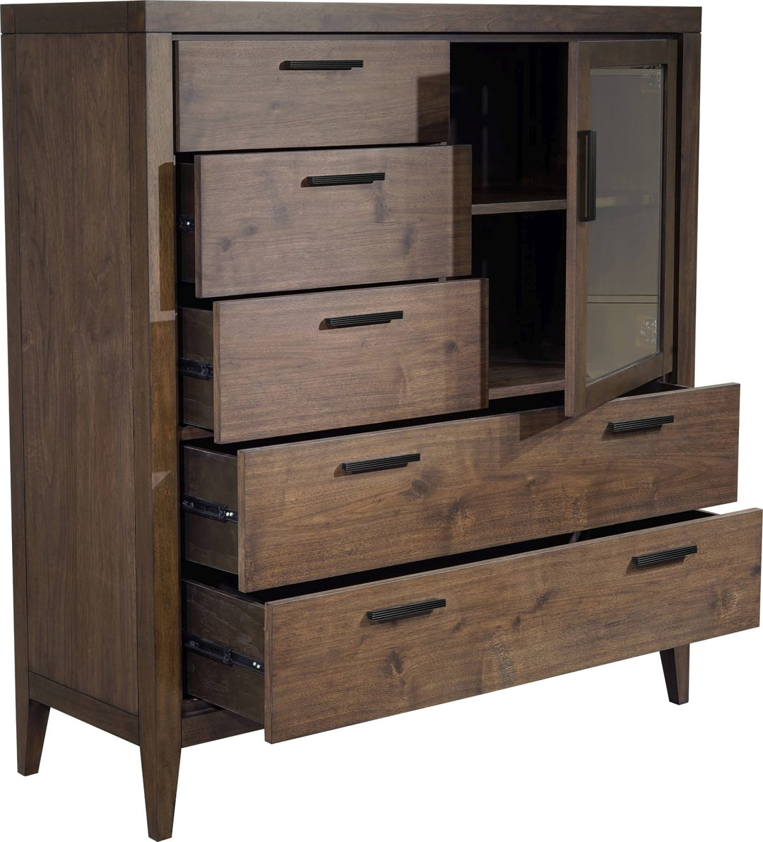 Boracay Five Drawer One Door Walnut Sweater Chest in Wild Oats Brown (2024) – view 2