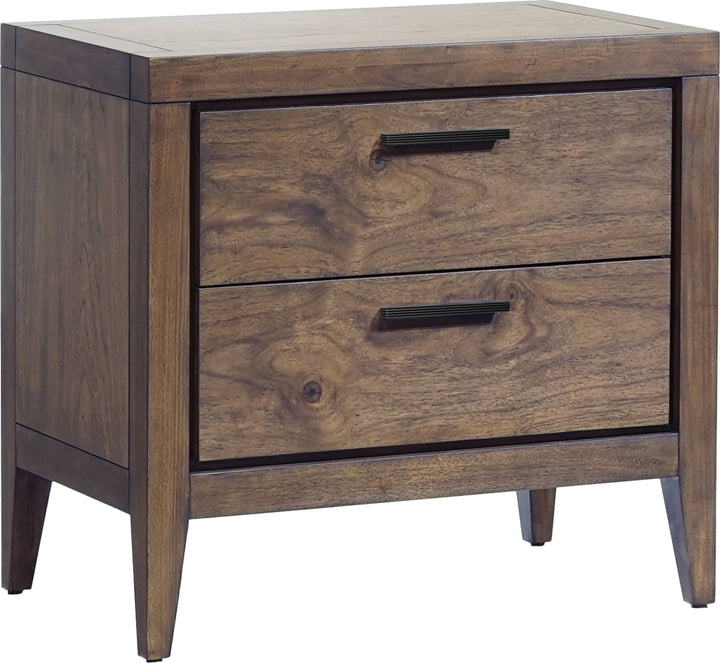 Boracay Two Drawer USB Charging Nightstand in Wild Oats Brown – view 3