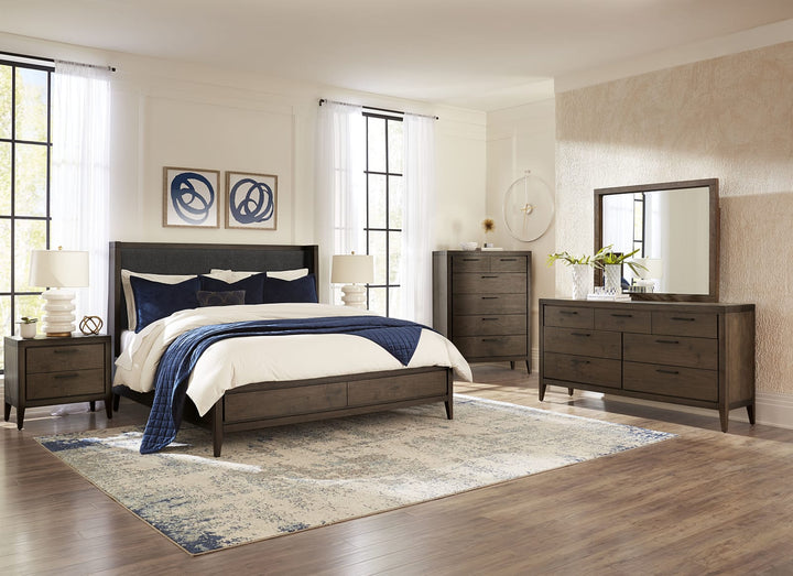 Boracay Queen-size Upholstered Wingback Storage Bed in Wild Oats Brown – view 11