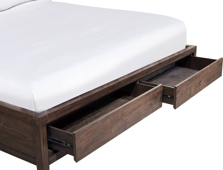 Boracay King-size Upholstered Wingback Storage Bed in Wild Oats Brown – view 8