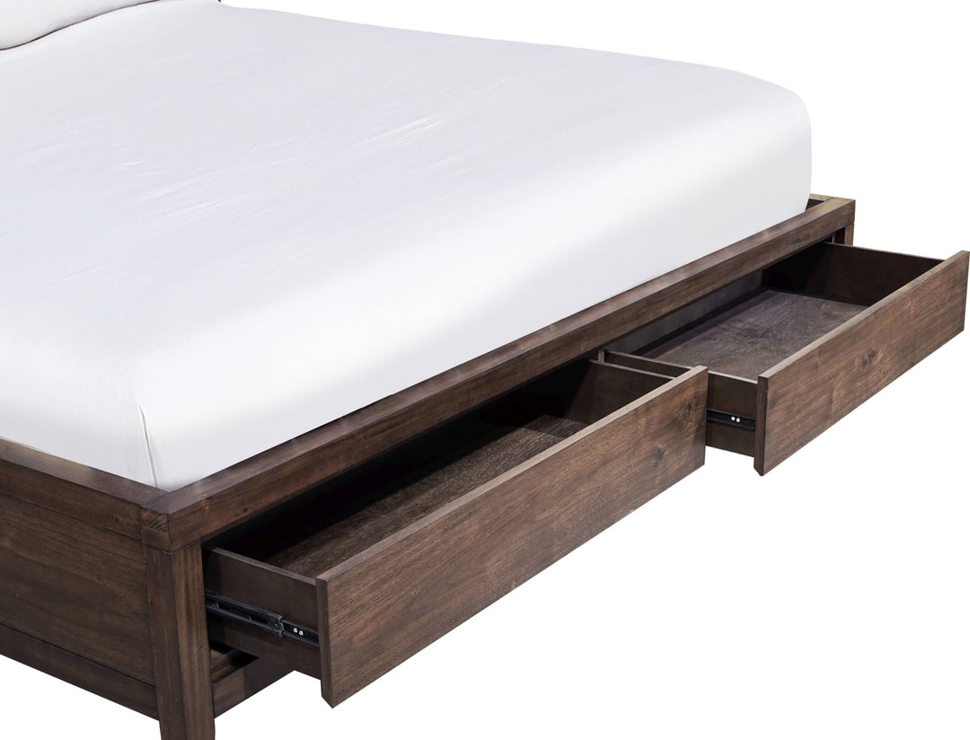 Boracay Queen-size Upholstered Wingback Storage Bed in Wild Oats Brown – view 8