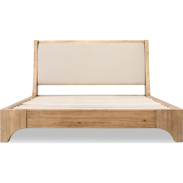 Brentwood California King Upholstered Wood Bed in Brioche