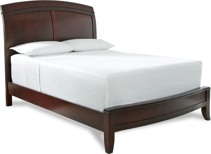 Brighton Queen Size Low Profile Sleigh Bed in Cinnamon – view 5