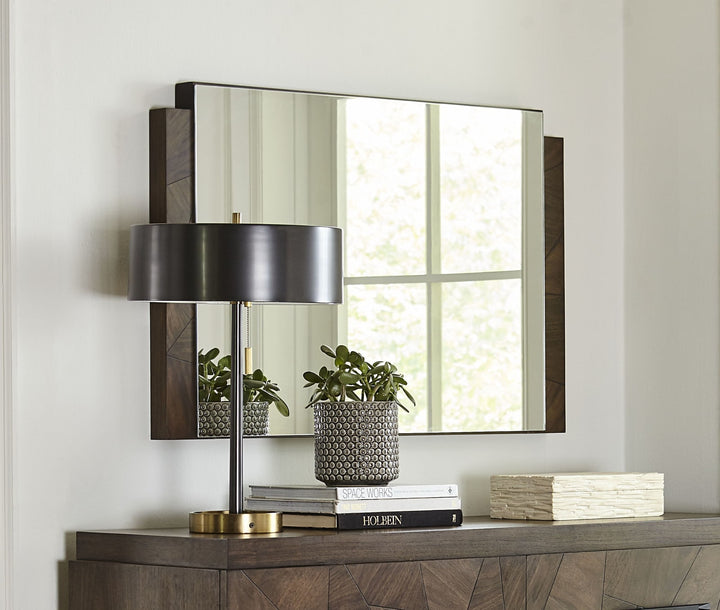 Broderick Chesser Mirror in Wild Oats Brown