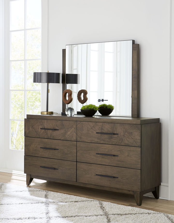 Broderick Dresser Mirror in Wild Oats Brown – view 2