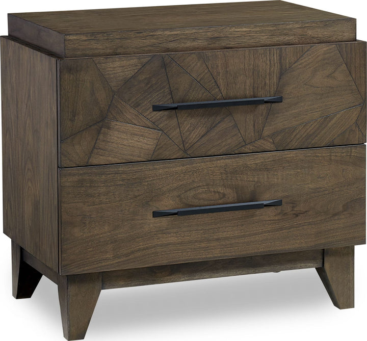 Broderick Two-Drawer Nightstand in Wild Oats Brown – view 5