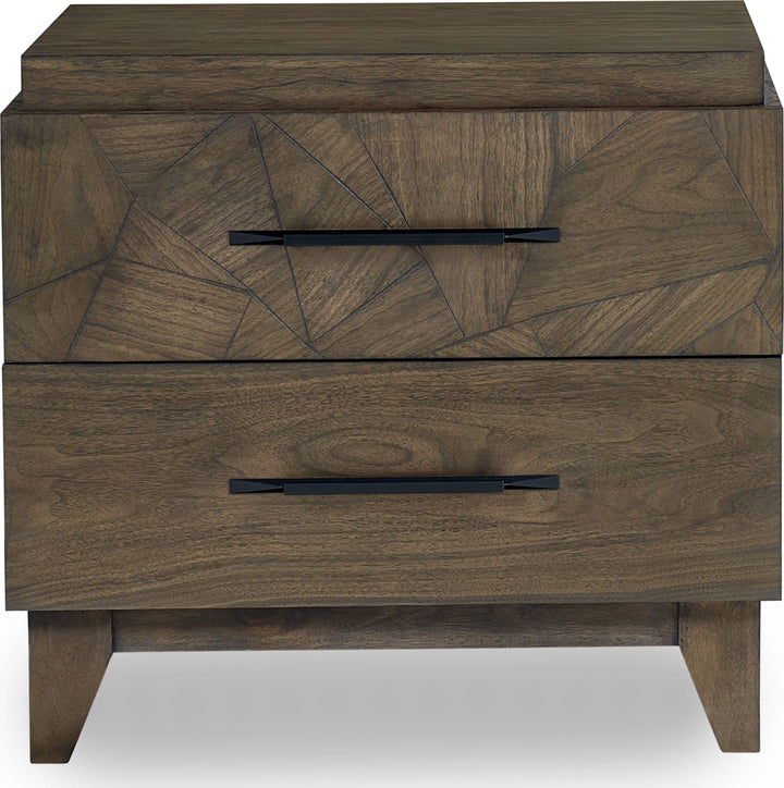 Broderick Two-Drawer Nightstand in Wild Oats Brown – view 6
