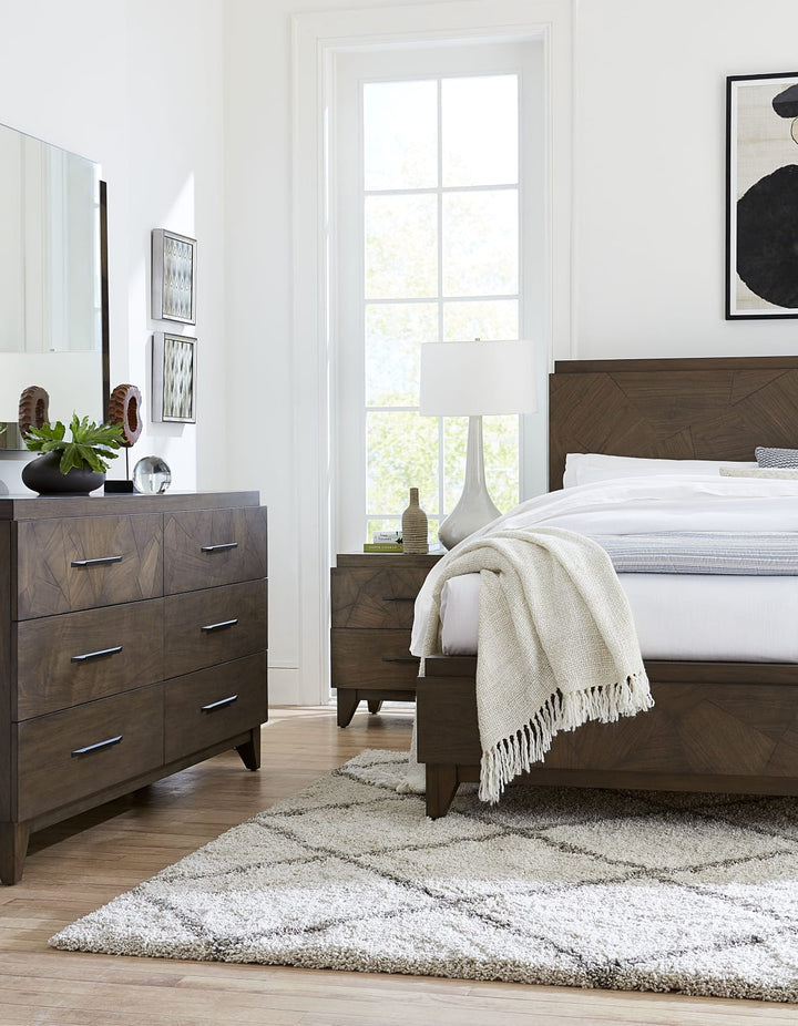 Broderick Panel Bed in Wild Oats Brown – view 3