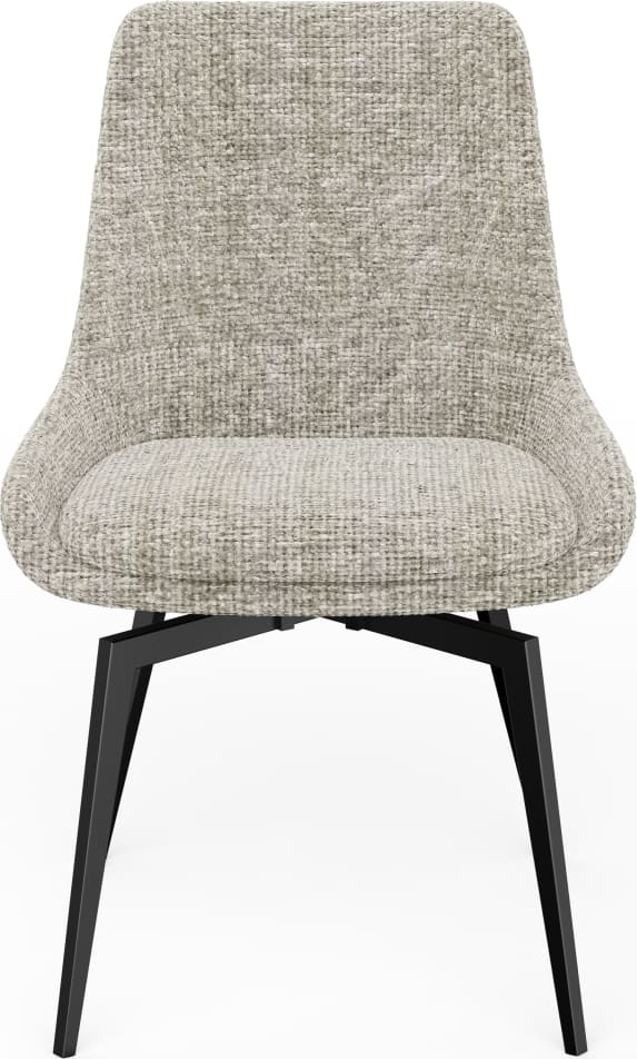 CEO 180 Degree Return Swivel Upholstered Dining Chair in Beige – view 2
