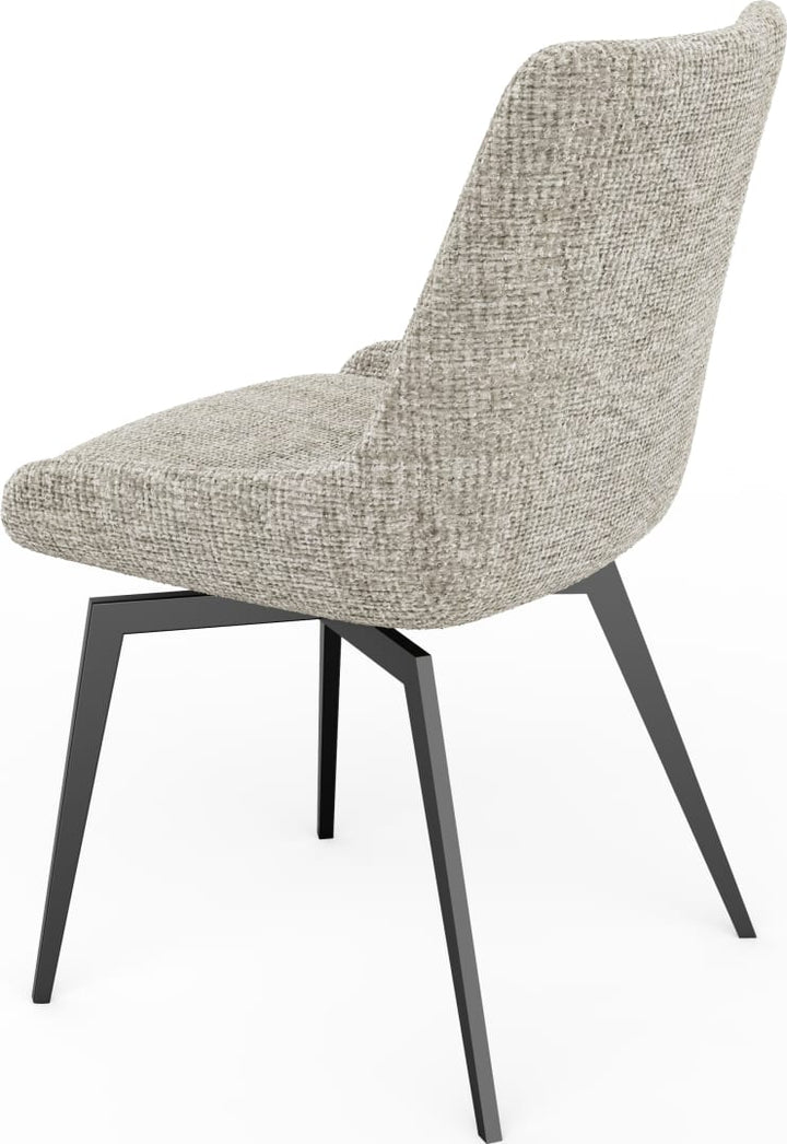 CEO 180 Degree Return Swivel Upholstered Dining Chair in Beige – view 5