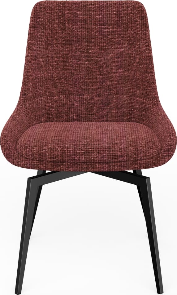 CEO 180 Degree Return Swivel Upholstered Dining Chair in Cherry – view 2