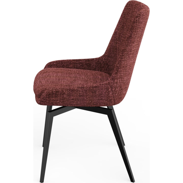 CEO 180 Degree Return Swivel Upholstered Dining Chair in Cherry