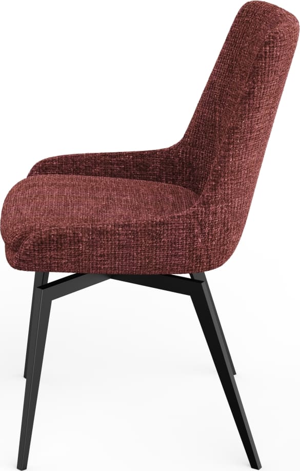 CEO 180 Degree Return Swivel Upholstered Dining Chair in Cherry – view 4