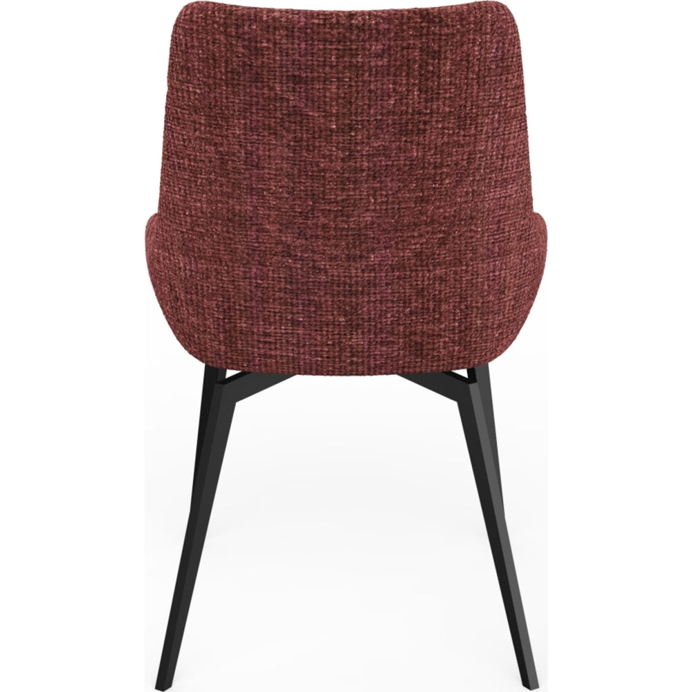 CEO 180 Degree Return Swivel Upholstered Dining Chair in Cherry