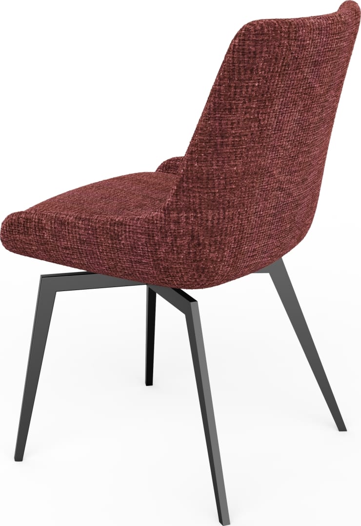 CEO 180 Degree Return Swivel Upholstered Dining Chair in Cherry – view 5