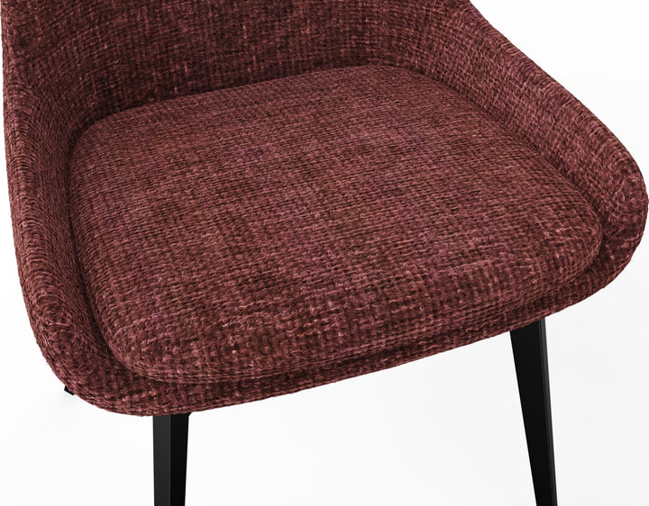 CEO 180 Degree Return Swivel Upholstered Dining Chair in Cherry – view 7