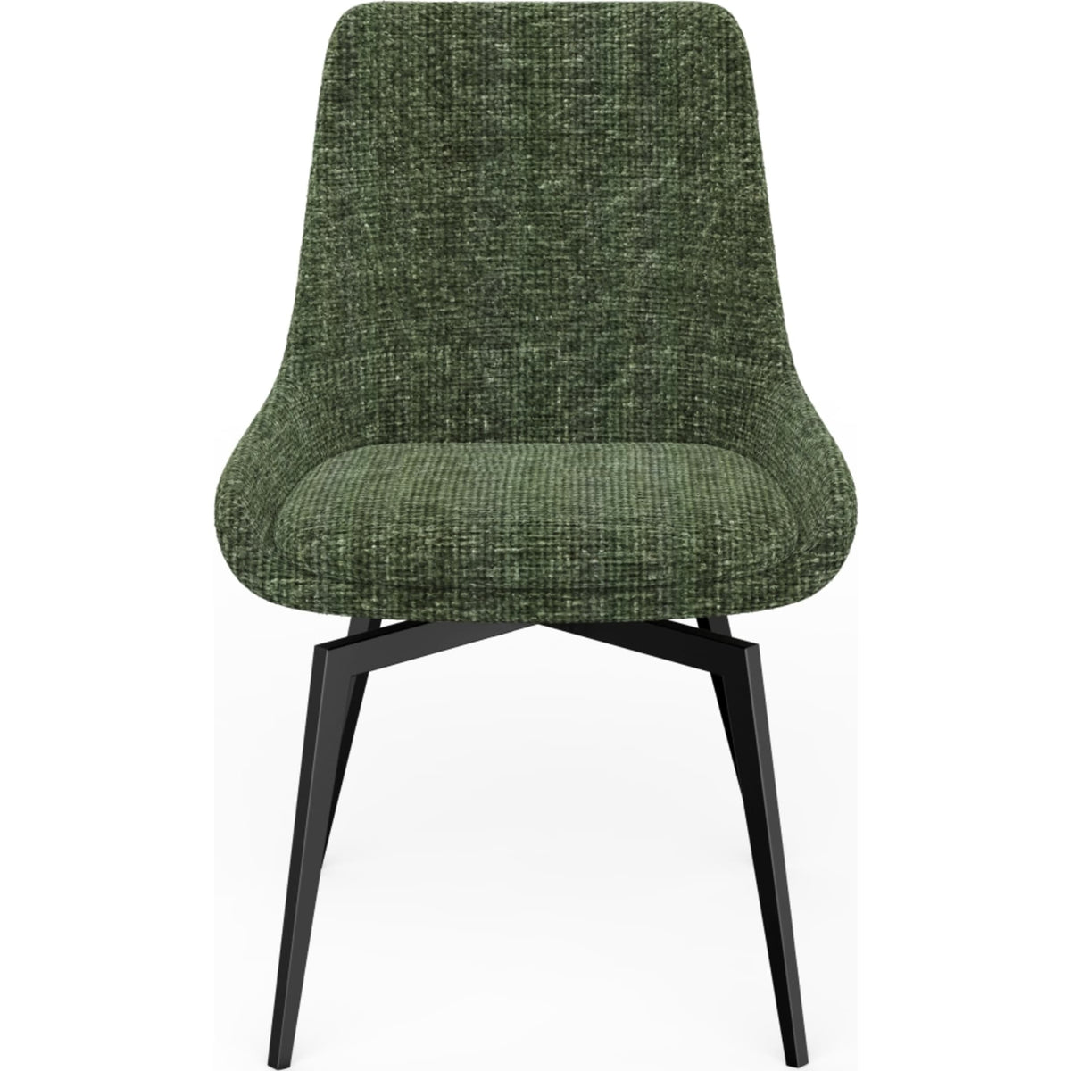 CEO 180 Degree Return Swivel Upholstered Dining Chair in Olive