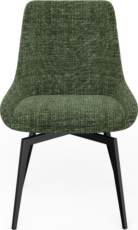 CEO 180 Degree Return Swivel Upholstered Dining Chair in Olive – view 2