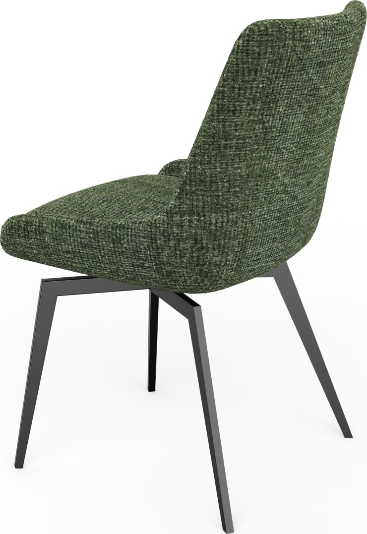 CEO 180 Degree Return Swivel Upholstered Dining Chair in Olive – view 5